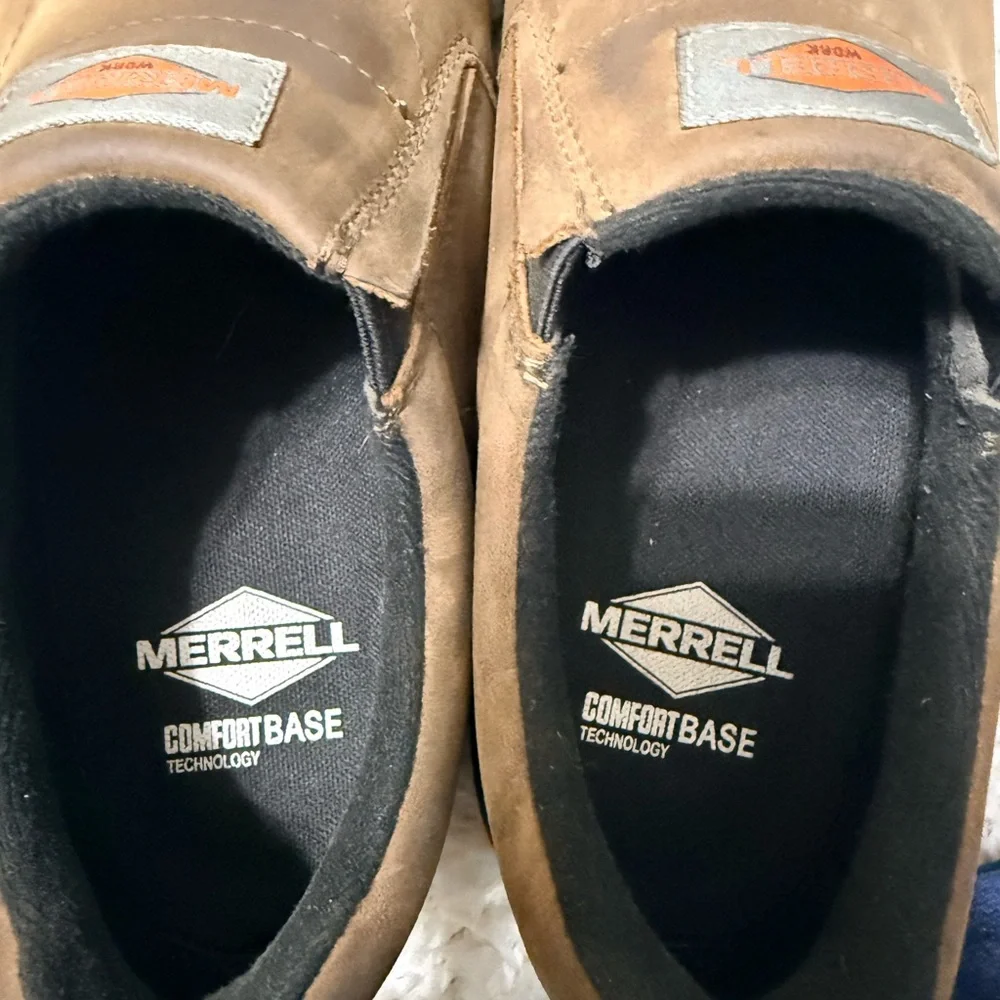 Merrell Men's Tan Slip-On Work Style Shoes
